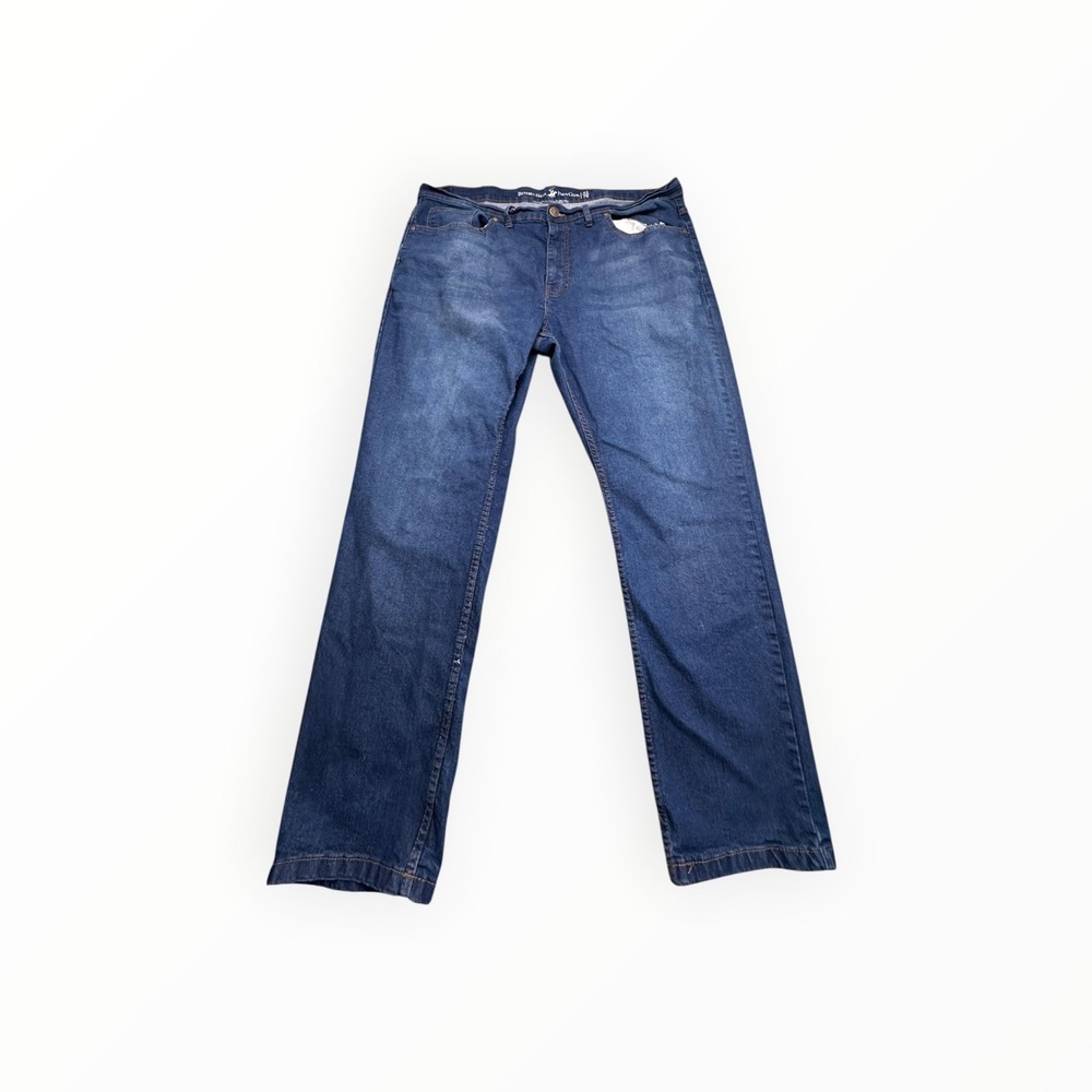 Beverly Hills Polo Club Jeans Mens 42x30 Blue‎ Straight Leg Stretch Denim Pants